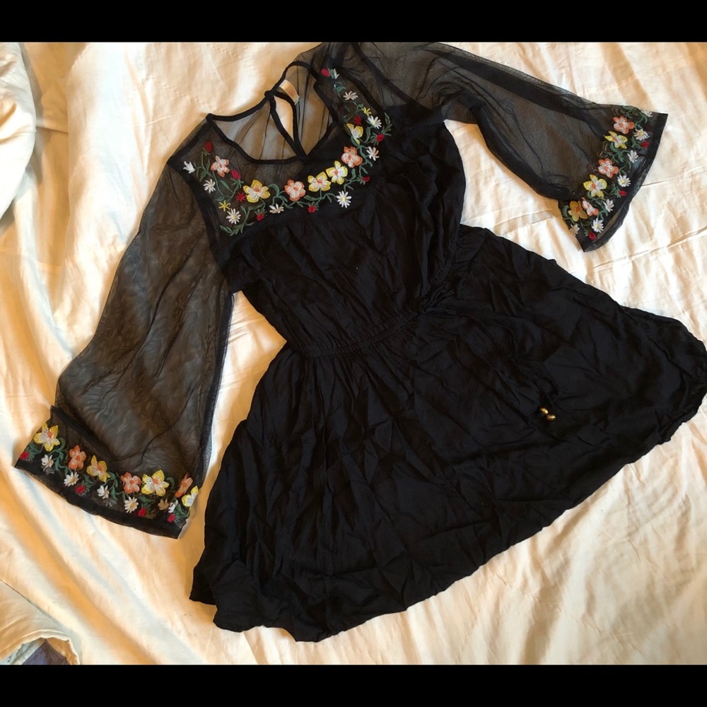 True Destiny Black floral dress
